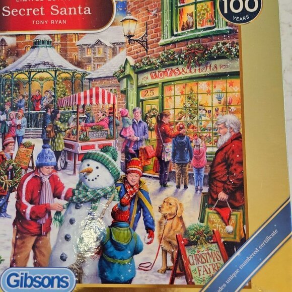 Gibsons Secret Santa Christmas 2019 Limited Edition Tony Ryan Jigsaw Puzzle, 1K - Picture 7 of 15